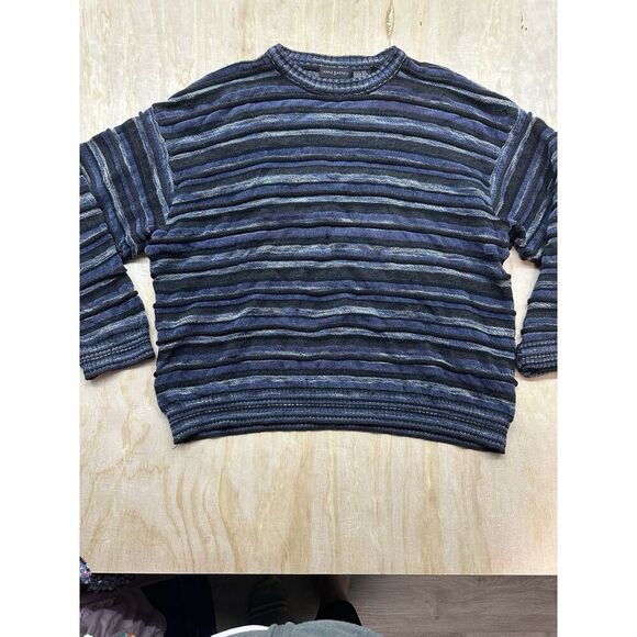 Jhane Barnes Other - Jhane Barnes Neiman Marcus Sweater Mens Large Blues Abstract Speckled Wool Rayon